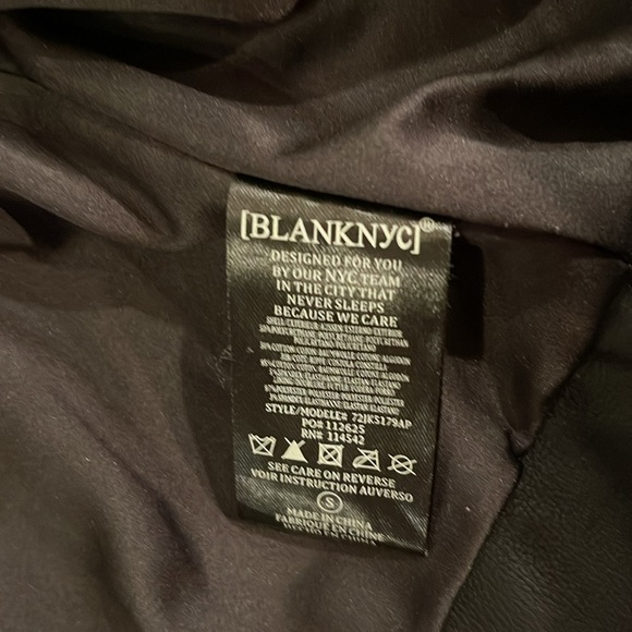 Blank NYC leather like moto jacket size small - Picture 4 of 4